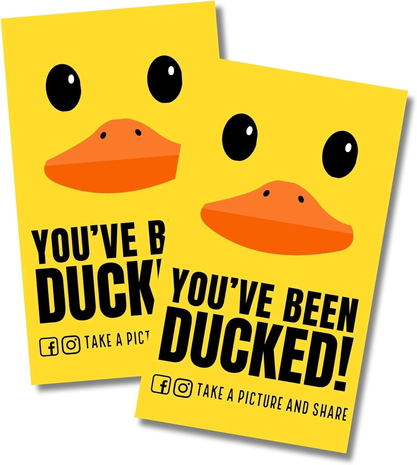 Lashicorn Youve Been Ducked Card 50 pk 2x3 5 Attach Tags to Rubber