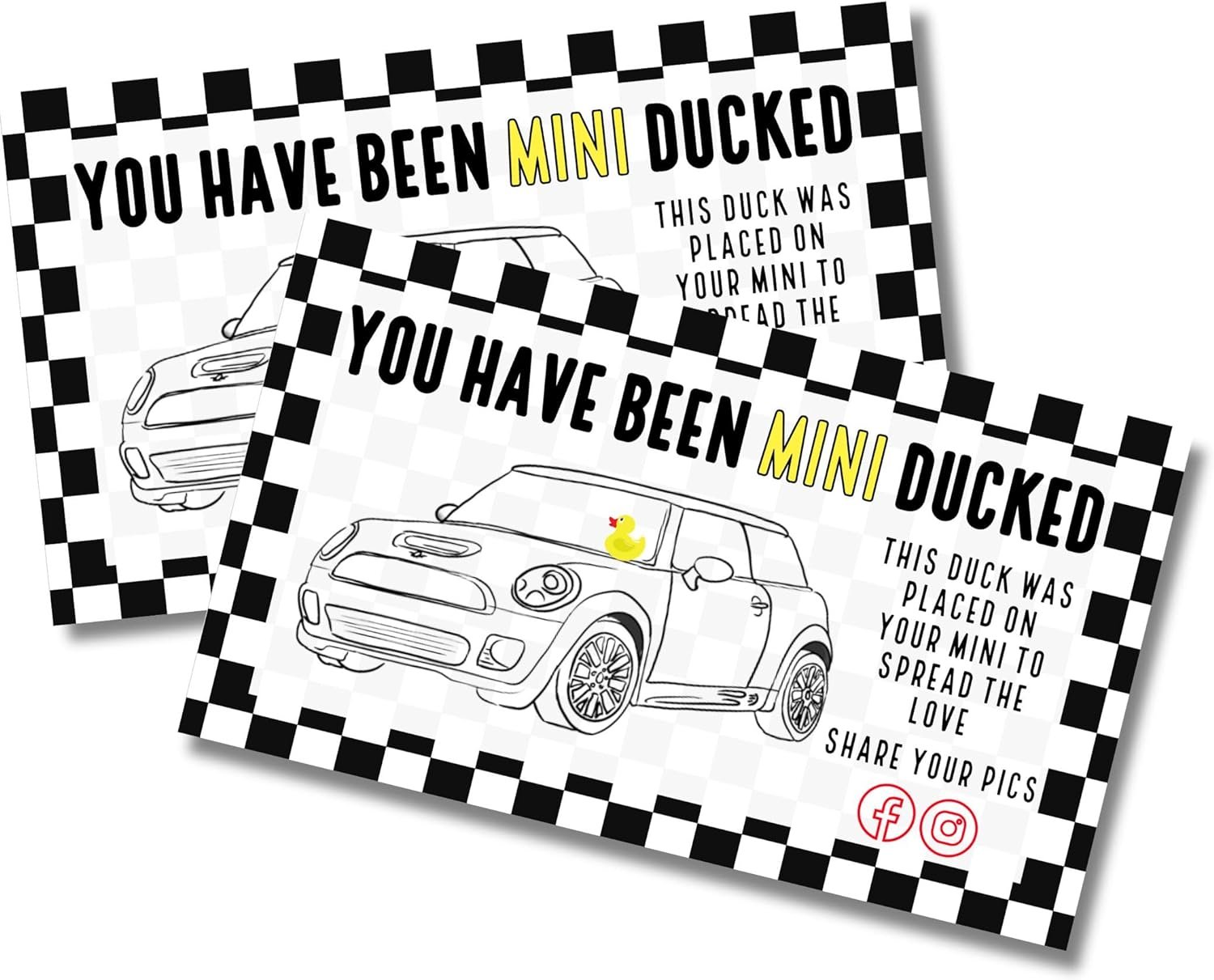 Lashicorn Youve Been Ducked Mini Card Cooper 50 pk 2x3.5 Attach Tags to ...