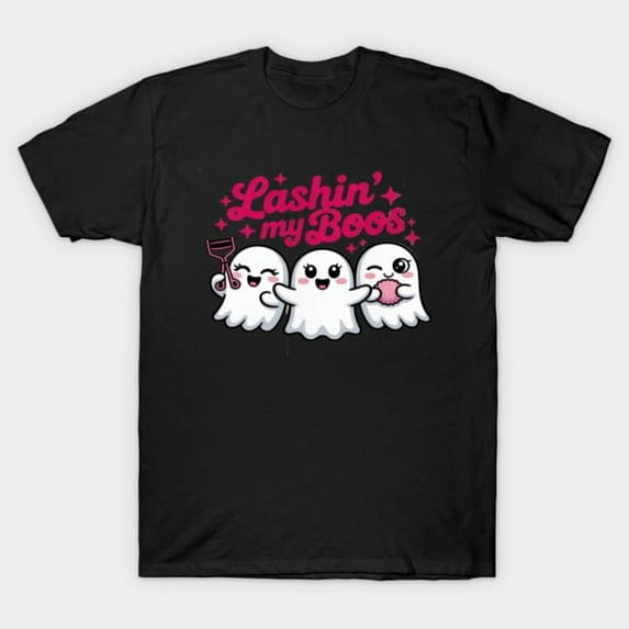 Lashin My Boos Funny Halloween Lash Artist Lash Tech Retro Beauty Salon - Durable Stitching G2004 T-Shirt, for men and women, Up to Size 5XL