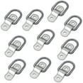 thumbnail image 1 of Lashing Ring, Pack of 10 D Ring Assembly Ring Hook Lashing Ring Lashing Hollows Belt Holder, Foldable Heavy Duty Lashing Rings for Trailer Truck Boat (6x26x34mm), 1 of 7