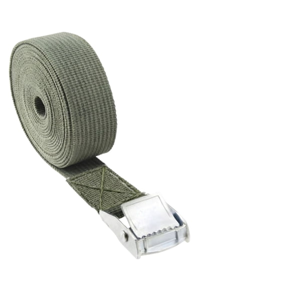 Lashing Straps, 1 Inch x 16.4 Feet Tie Down Straps with Zinc Alloy Cam Buckle Tension Belts for Cargo Luggage Roof Rack and Kayak, Green