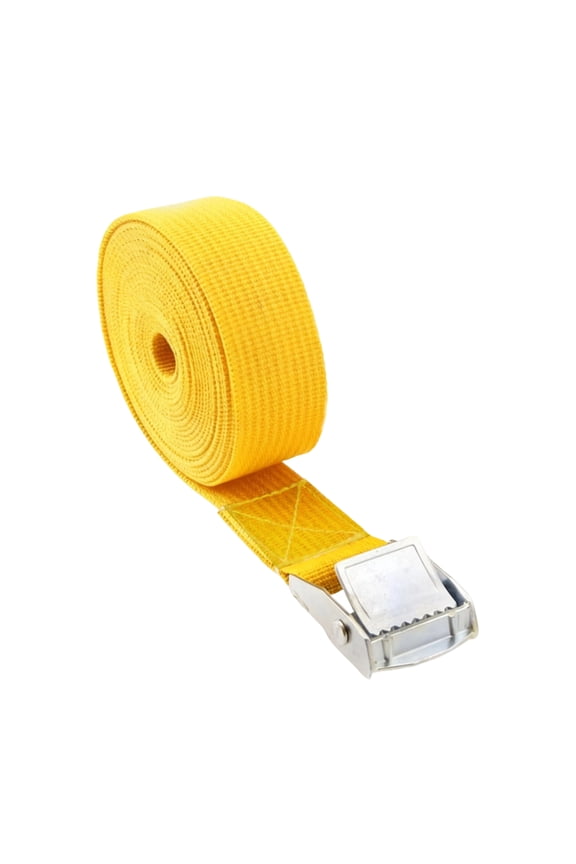 Lashing Straps, 1 Inch x 16.4 Feet Tie Down Straps with Zinc Alloy Cam Buckle Tension Belts for Cargo Luggage Roof Rack and Kayak, Yellow