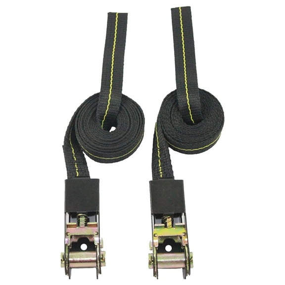 Lashing Straps - Kayak Straps - Ratcheting Tie Downs - Endless Loop - 1 Inch X 8 Foot - 3,300 lb. Break Strength - Made in USA