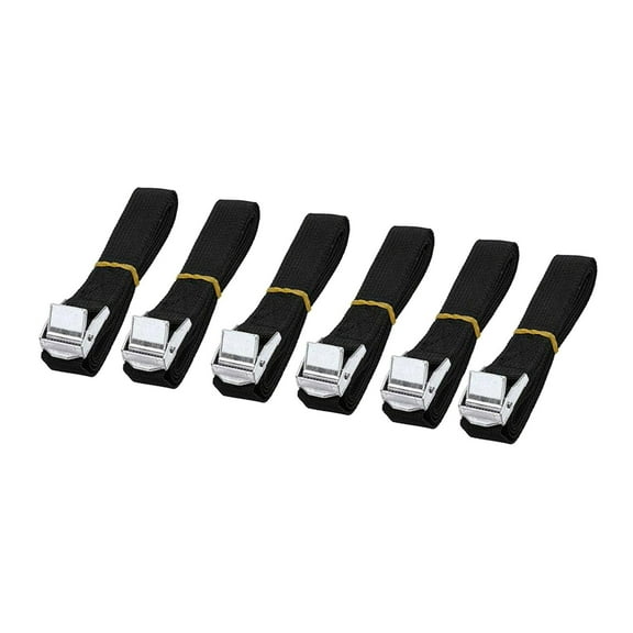 Lashing Straps up to 330lbs, Made of Zinc Alloy & High Tenacity Polyester,Surfboard Kayak tie (Black) - 25mmx2m