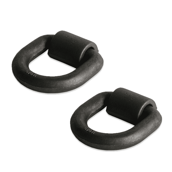 "Lashing Weld On D-Ring, 1 inch Forged Mounting Ring (Break Strength = 46,800 lbs) - 2 Pack by DC Cargo Mall"