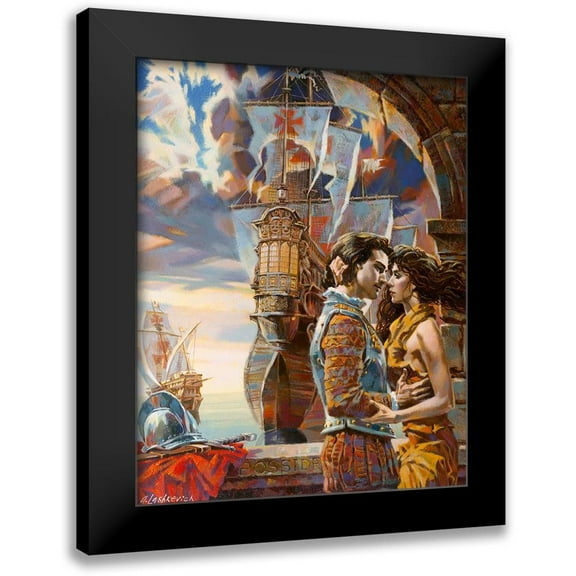 Lashkevich, Alexey 15x18 Black Modern Framed Museum Art Print Titled - Farewell to the conquistador