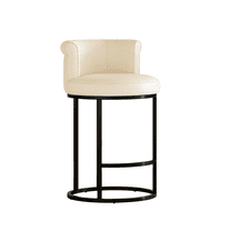 Lasigeli Modern Counter Height Bar Stools,Bar Stools Set of 8,White Leather