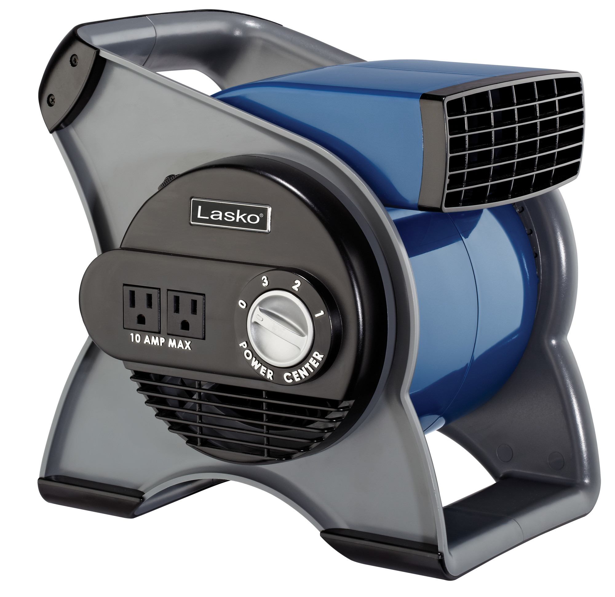 Lasko 11" 3-Speed Multi-Purpose Pivoting Utility Blower Fan with Outlets, Blue, U12100, New - image 1 of 3