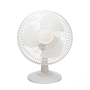 Lasko 12" 3-Speed Oscillating Table Fan with Tilt Back Head, 16.5" H, White, 2012, New