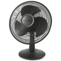Lasko 12" 3-Speed Oscillating Table Fan with Tilt Back Head, Black, 2017