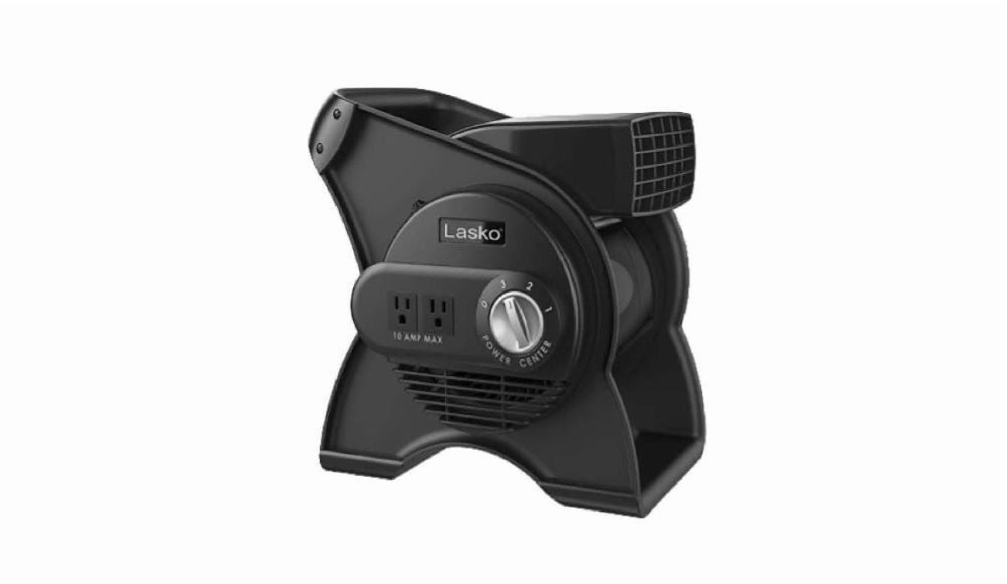 Lasko 12" Pivoting Pro High Velocity Blower Fan, 3-Speed, 2 Outlets, Black, U12104