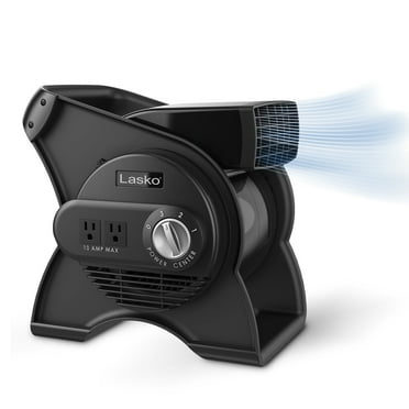 Lasko Pivoting Pro 12" 3-Speed Rotating Head Free Standing Blower Fan, 289 CFM, Black, U12104