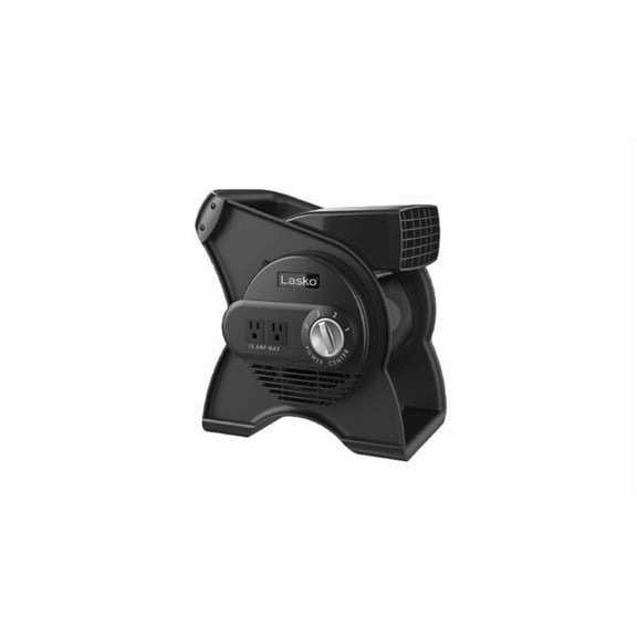 Lasko 12" Pivoting Pro High Velocity Blower Fan, 3-Speed, 2 Outlets, Black, U12104