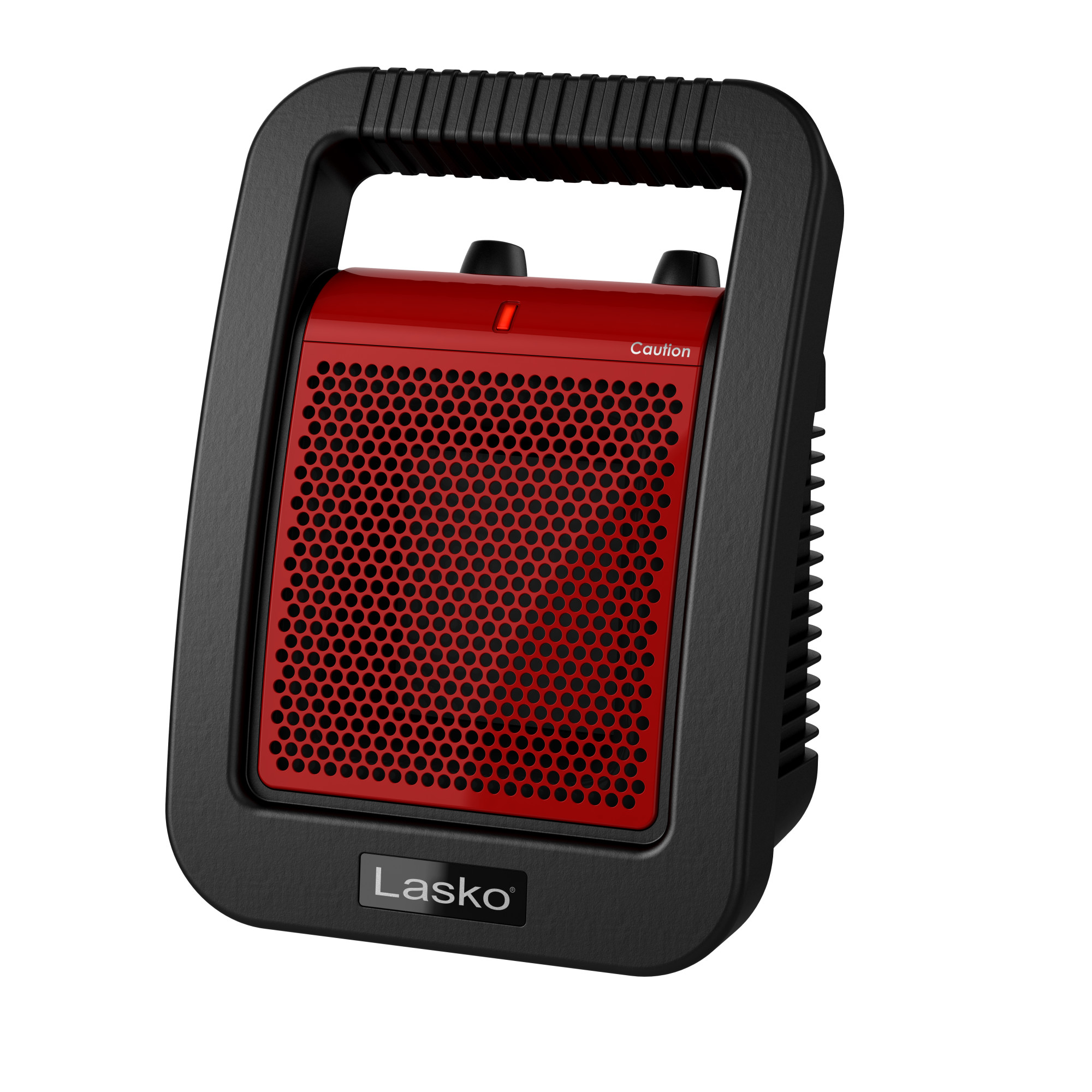 Lasko 12" Utility Ceramic Heater with Adjustable Thermostat, Black/Red, CU12110, New - image 1 of 5