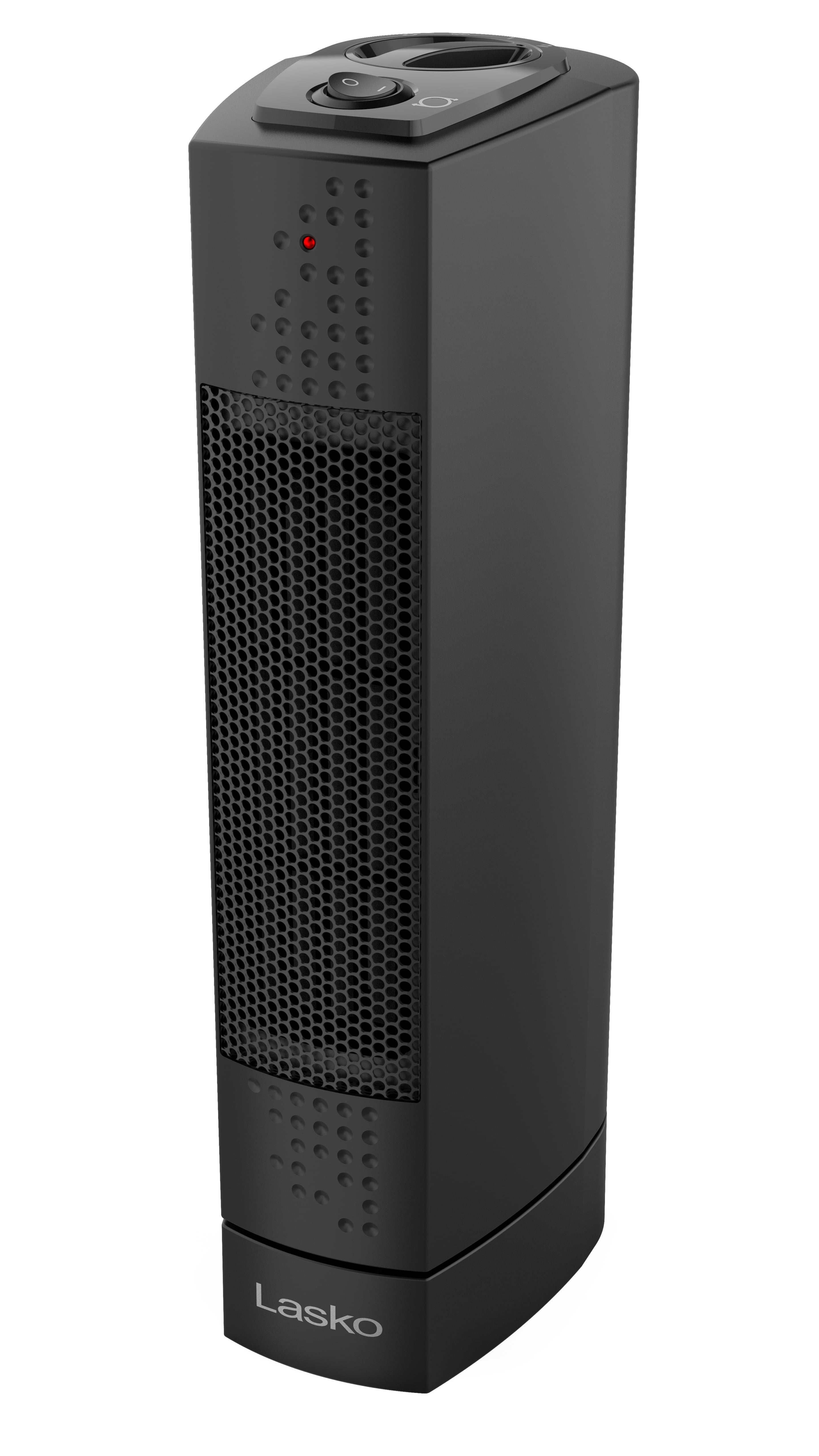 Lasko 14" 1500W Ultra Slim Desktop Ceramic Tower Electric Space Heater, Black, CT14107