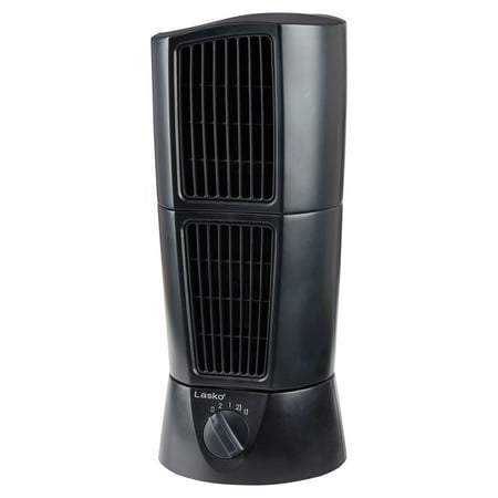 Lasko Wind Tower 14" 2-Speed Oscillating Multi-Directional Table Fan, Black, T14305