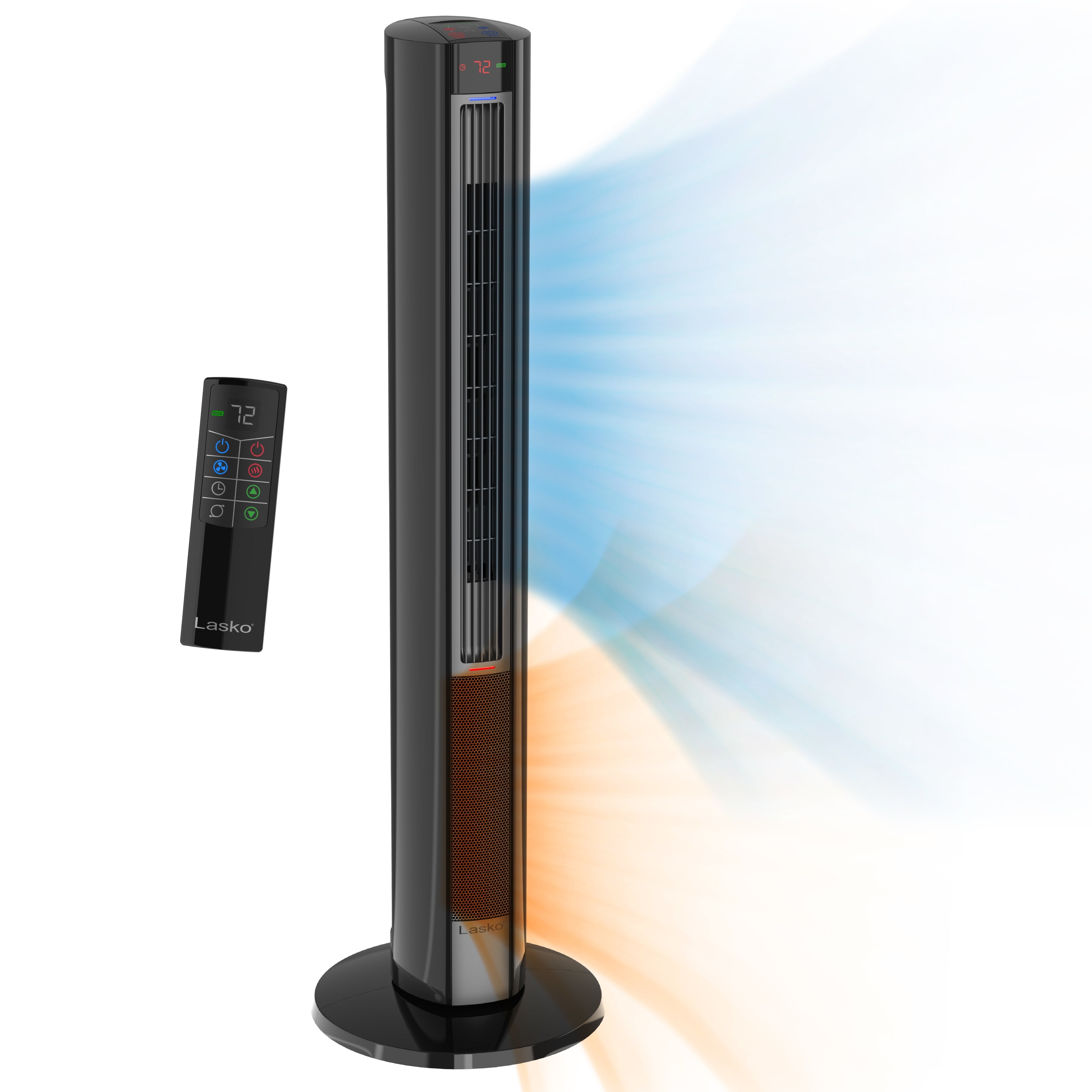 Lasko 1500W All Season Tower Fan & Space Heater with Timer and Remote, FH620, Black, New