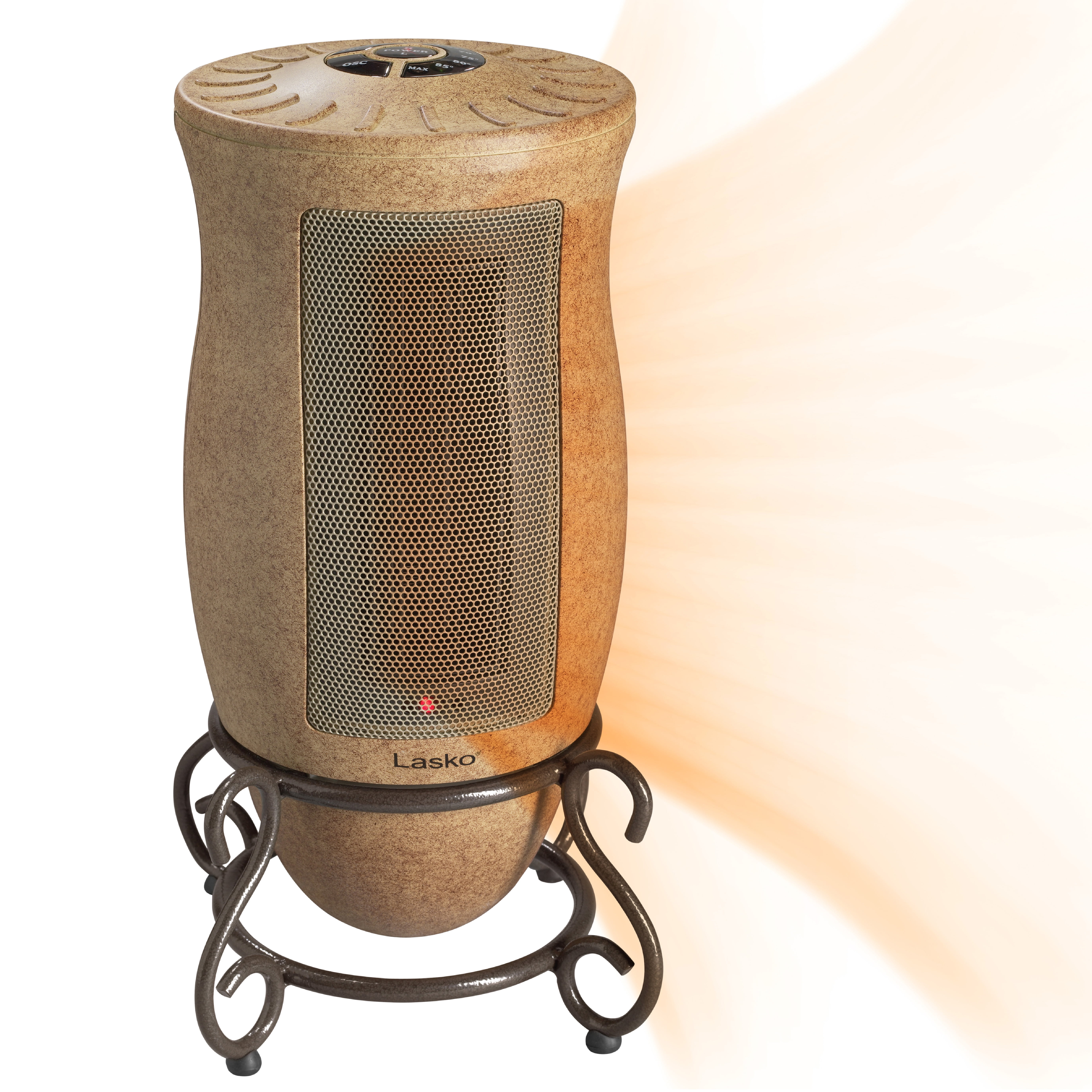 Lasko 1500W Designer Series Oscillating Electric Ceramic Space Heater with  Timer, Beige, 6405 - Walmart.com