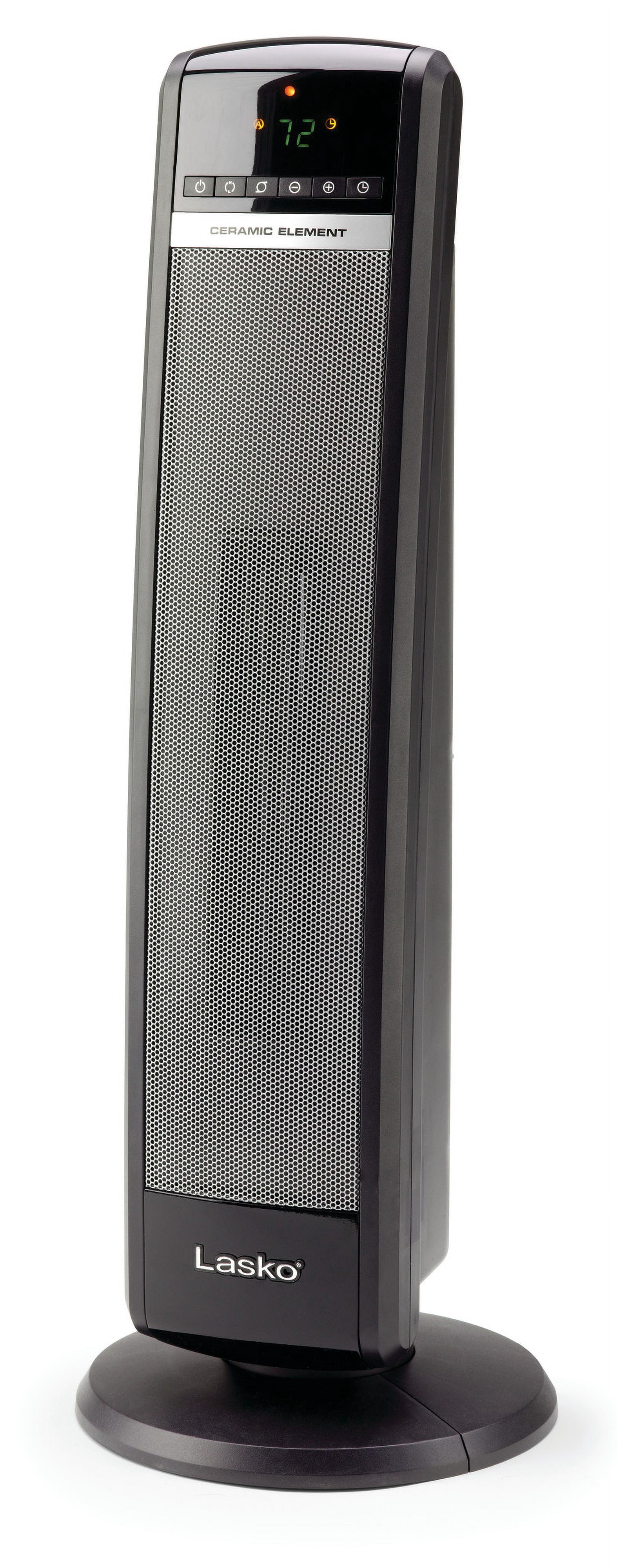 Lasko 1500W Electric Ceramic Tower Electric Space Heater with Remote Control, CT30750, Black