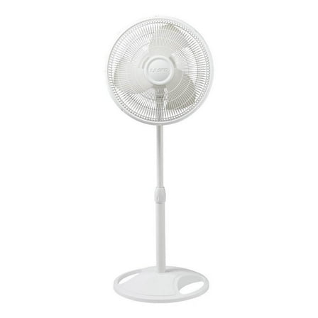 Lasko 16" 3-Speed Adjustable Tilting Oscillating Stand Pedestal Fan White