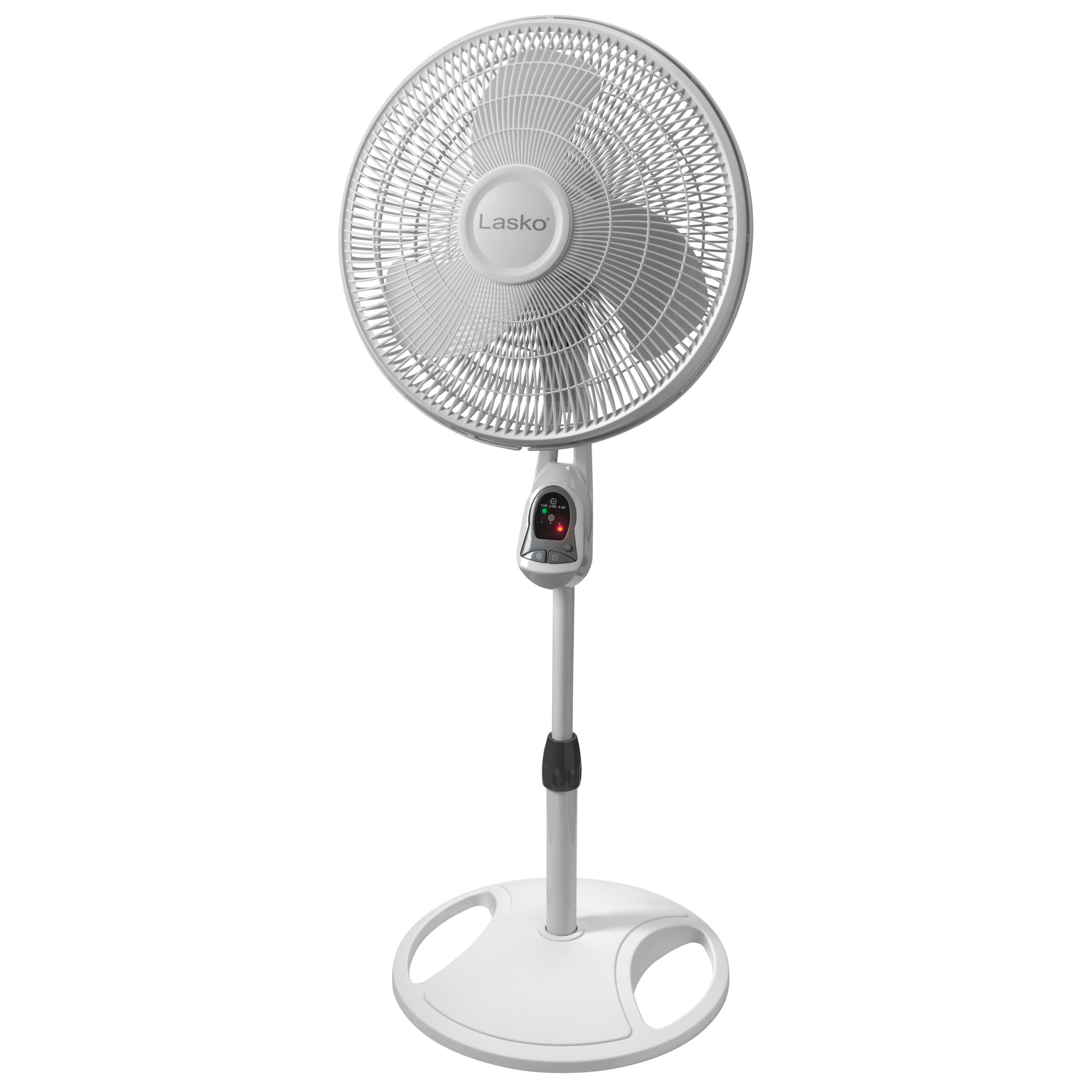 White Adjustable Height Oscillating Floor Fan with Remote Control
