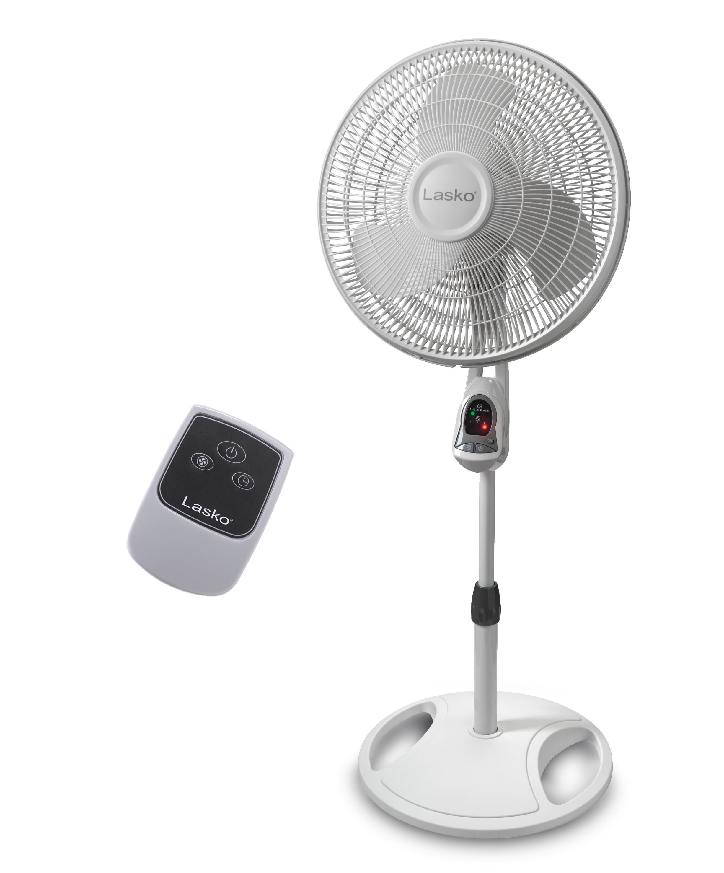 Lasko 16" 3-Speed Oscillating Remote Controlled Adjustable Pedestal Fan, White, 1646 - Thumbnail 5
