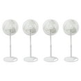 thumbnail image 1 of Lasko 16 Inch Oscillating Adjustable Tilting Pedestal Stand Fan, White (4 Pack), 1 of 6