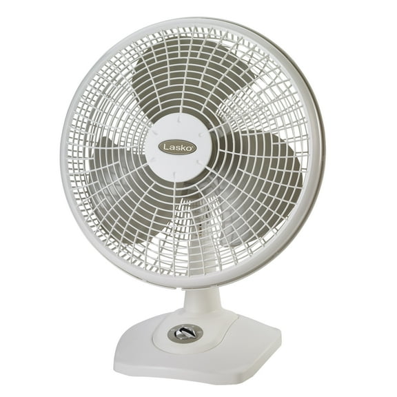 Lasko 16" Oscillating 3- Speed Table Fan with 3-Speeds, White, 2506