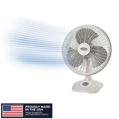 Lasko 18.5" 3-Speed Oscillating Performance Table Fan with Tilt-Back, White, 2506, New