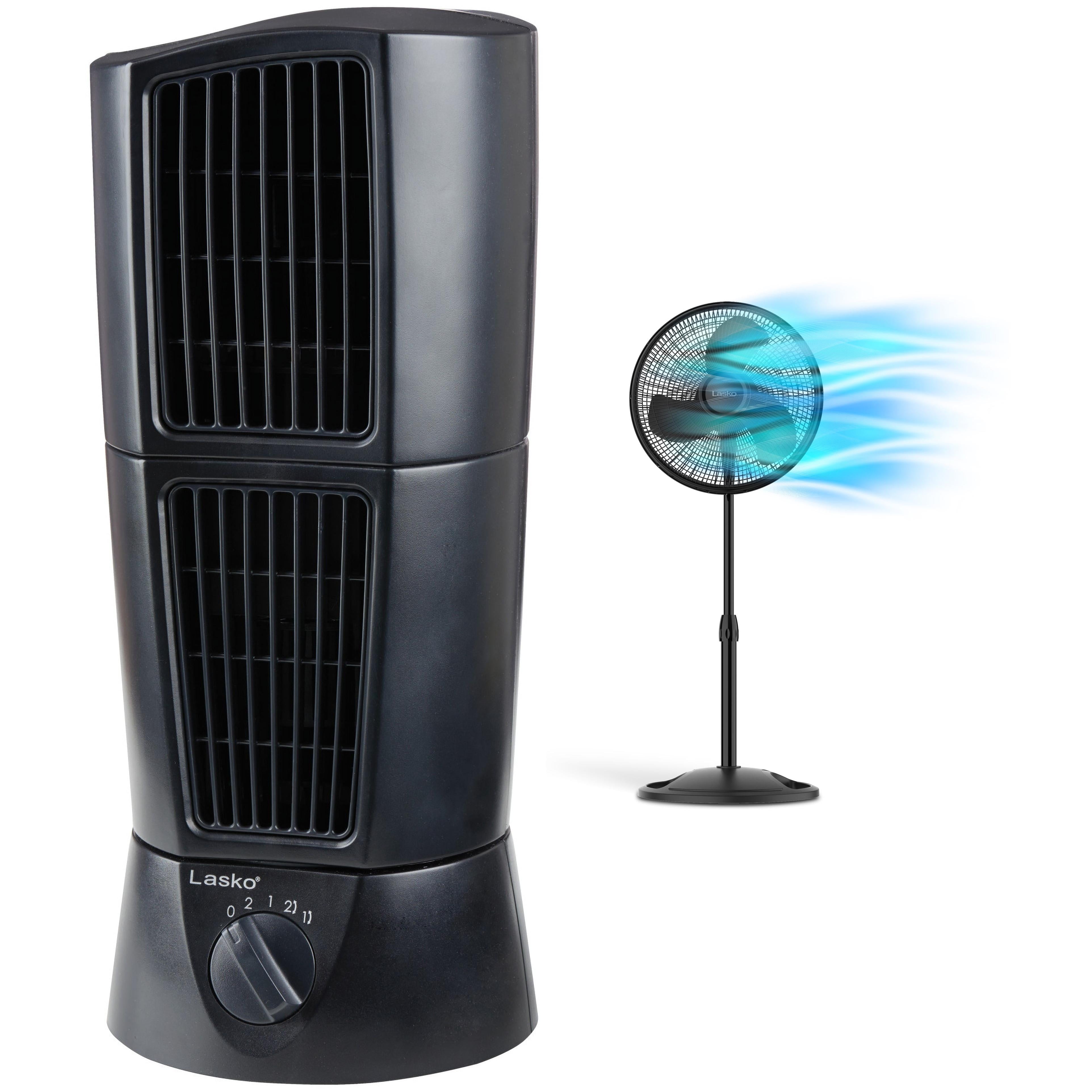 Lasko 16" Pedestal Fan With Desktop Tower Multi-Directional Fan Bundle