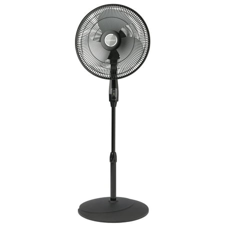 Lasko 16" Performance Oscillating Pedestal Fan with Remote Control, 53" H, Black, 2648, New