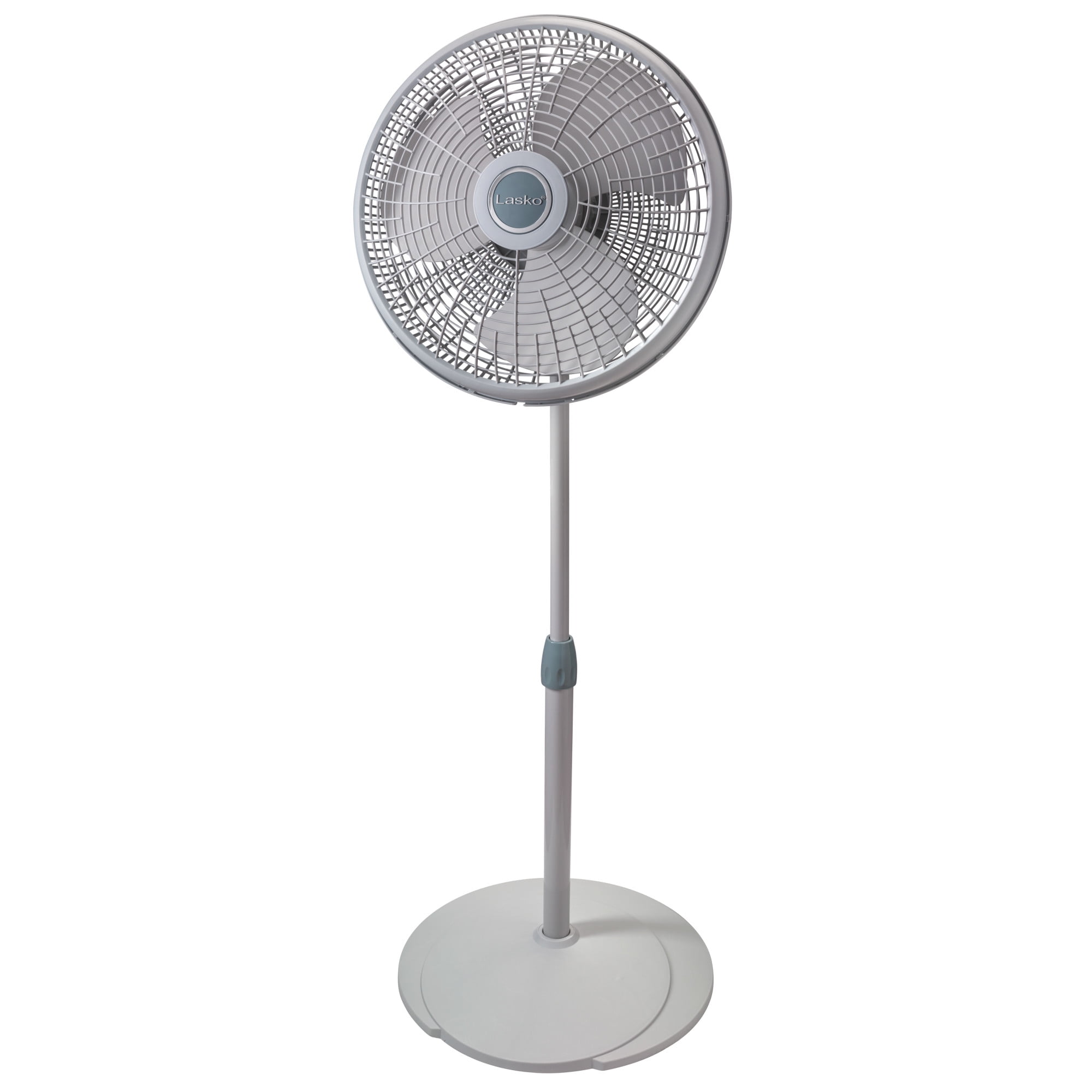 Gray Adjustable Height Oscillating Floor Fan with 16" Diameter