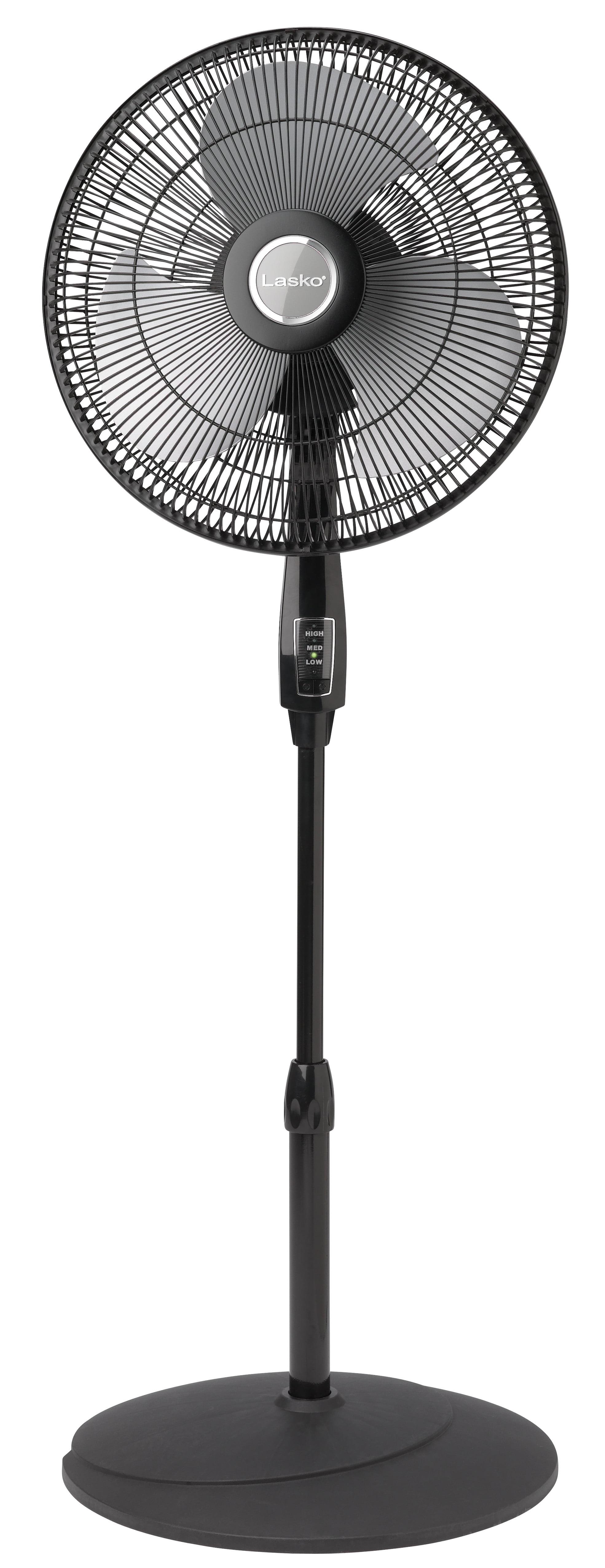 Lasko 16-inch Oscillating 3-Speed Remote Control Pedestal Fan, 2648, Black  - Walmart.com