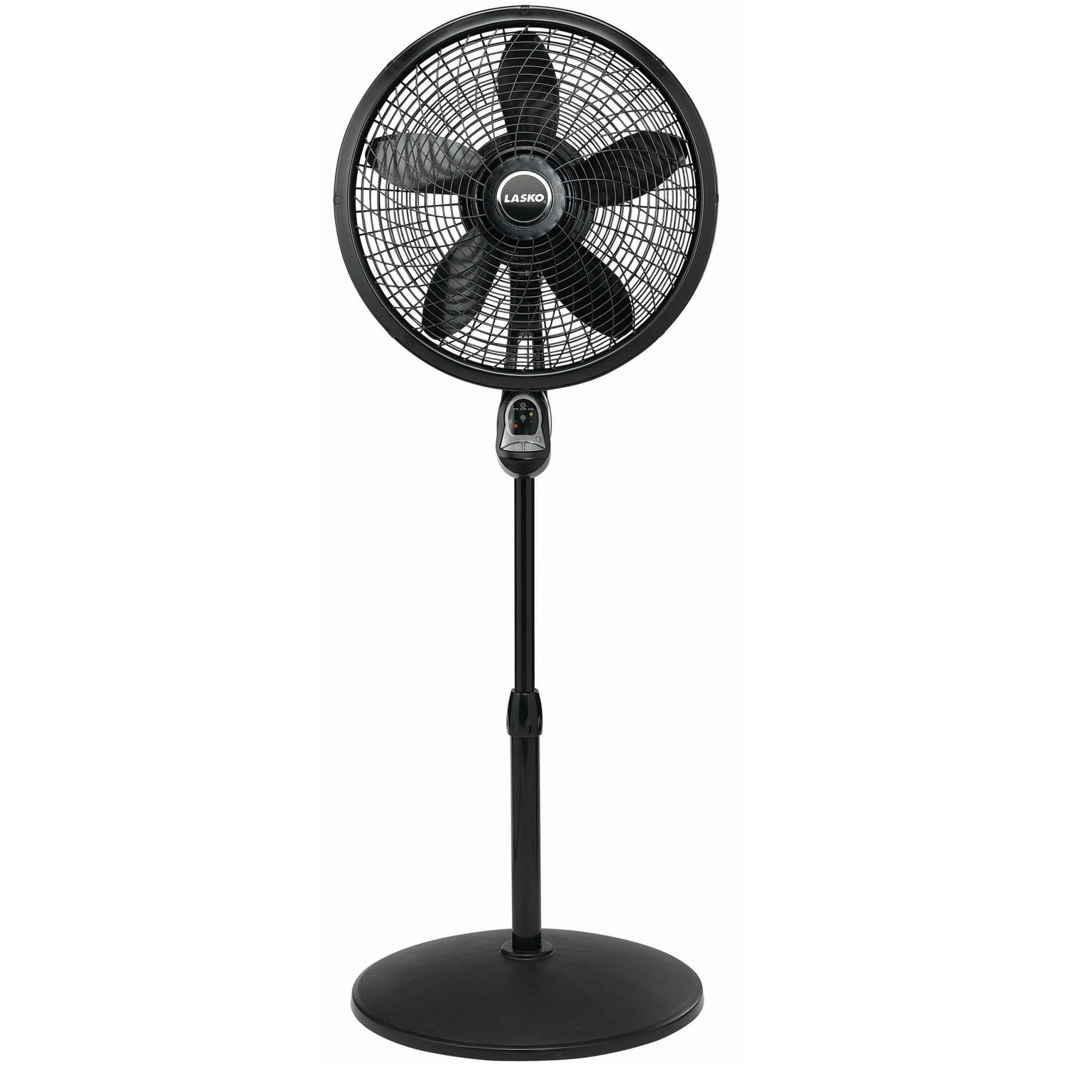 Lasko 18” 3-Speed Oscillating Cyclone Pedestal Fan with Remote and Timer  1843 Black - Walmart.com