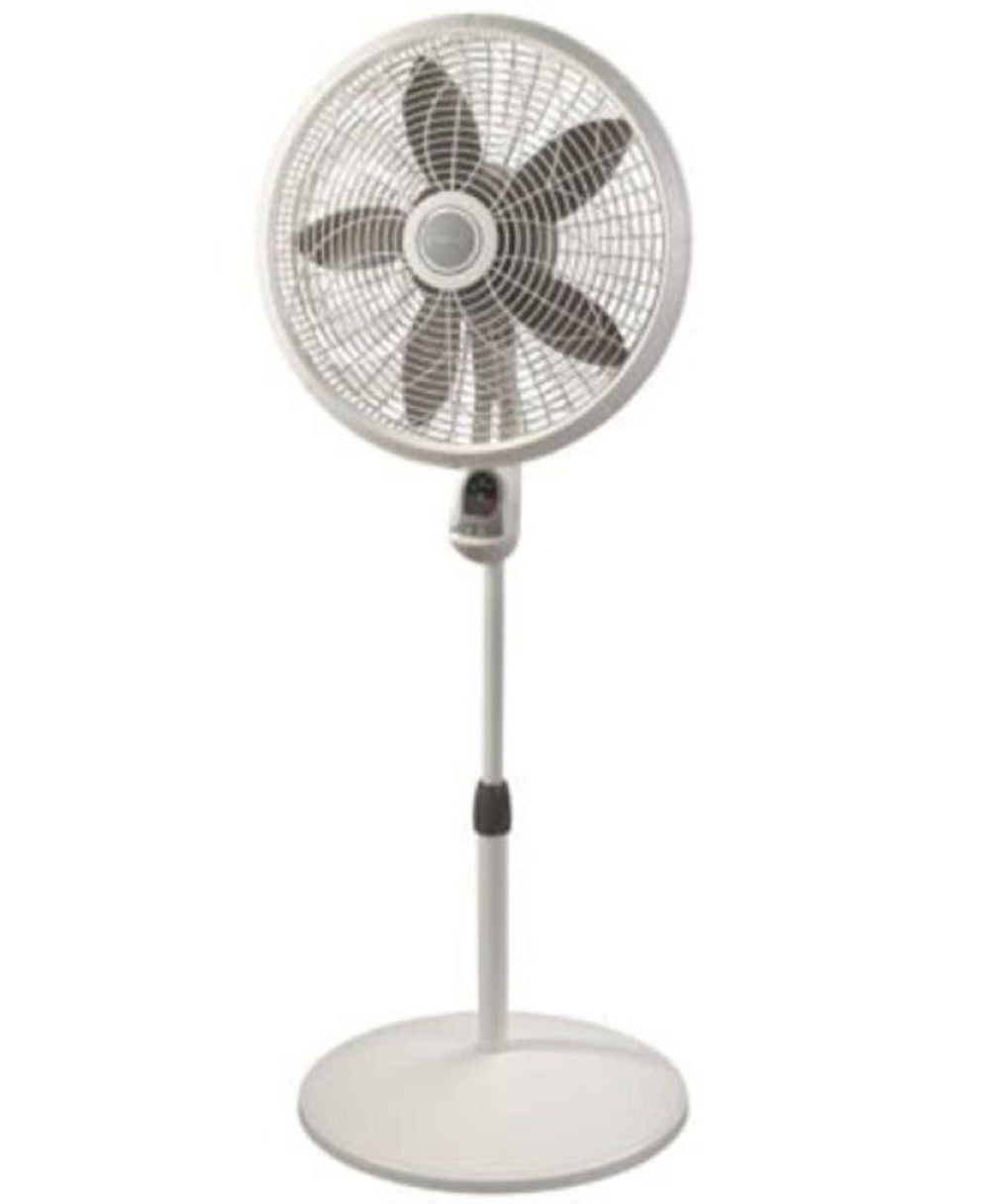 Lasko 18" 3-Speed Oscillating, Remote, Timer, Tilting Head Pedestal Fan 1850