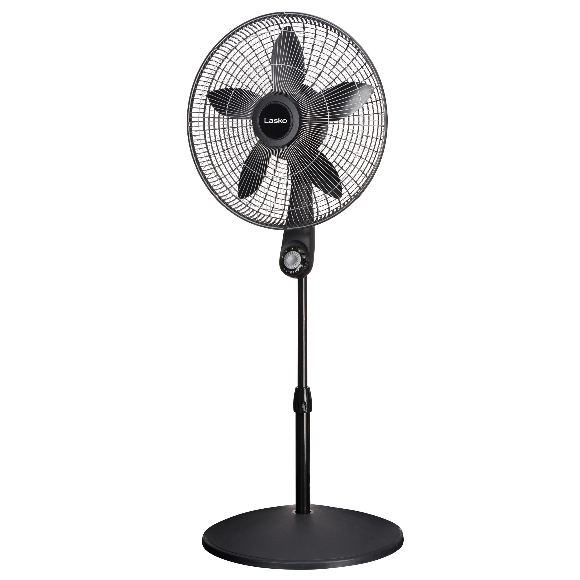 Lasko 18" 5-Speed High Performance Pedestal Fan with Remote, 54" H, Black, S18602, New - image 1 of 7