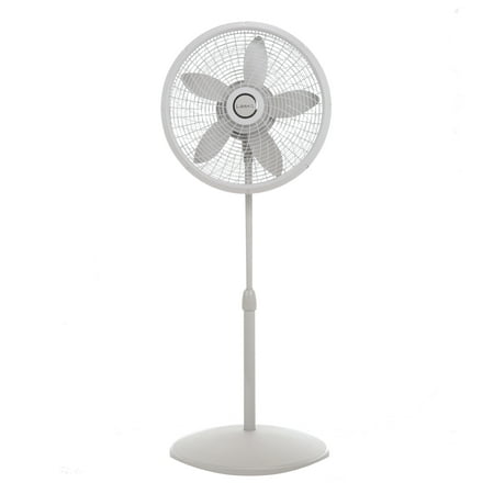 Lasko 18" Adjustable Cyclone Pedestal Fan with 3 Speeds, 54.5" High, S18902, Gray, New