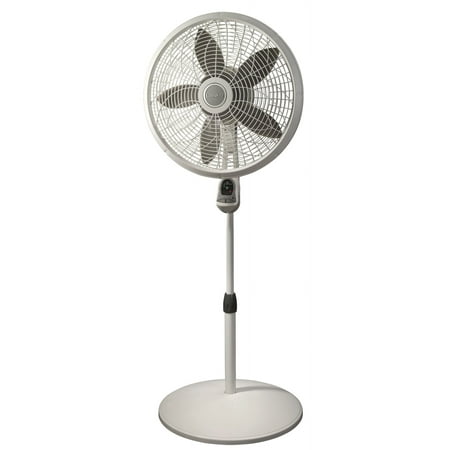 Lasko Elegance & Performance 18" Pedestal Fan with Remote, 54.5" H, White, 1850, New