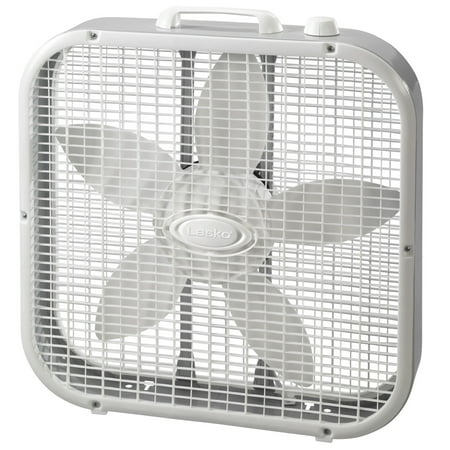 Lasko - 20 in. Air Circulating Box Fan with 3 Speeds - White