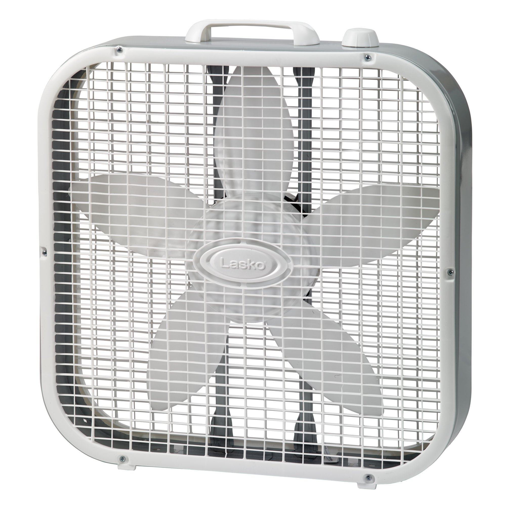 Lasko 20 Air Circulating 3- Speed Electric Box Fan with Save-Smart  Technology, B20201, White - Walmart.com