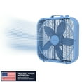 thumbnail interactive-video image 1 of Lasko 20" Cool Colors 3-Speed Box Fan with Weather-Resistant Motor, Blue, B20310, 1 of 12