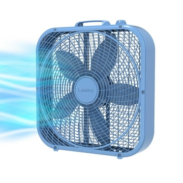 Lasko 20" Cool Colors 3-Speed Box Fan with Weather-Resistant Motor, Blue, B20310