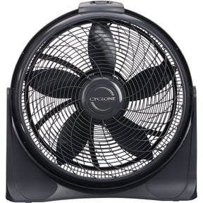 Lasko 20" Cyclone 4-Speed Fan with Remote Control - 20" Diameter - 4 Speed - Carrying Handle, Pivot, Timer - 23.2" Height x 6.8" Width - Black