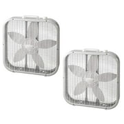 Lasko 20 Energy Efficient Basic Box Fan w/3 Speeds & Easy Carry Handle 2 Pack