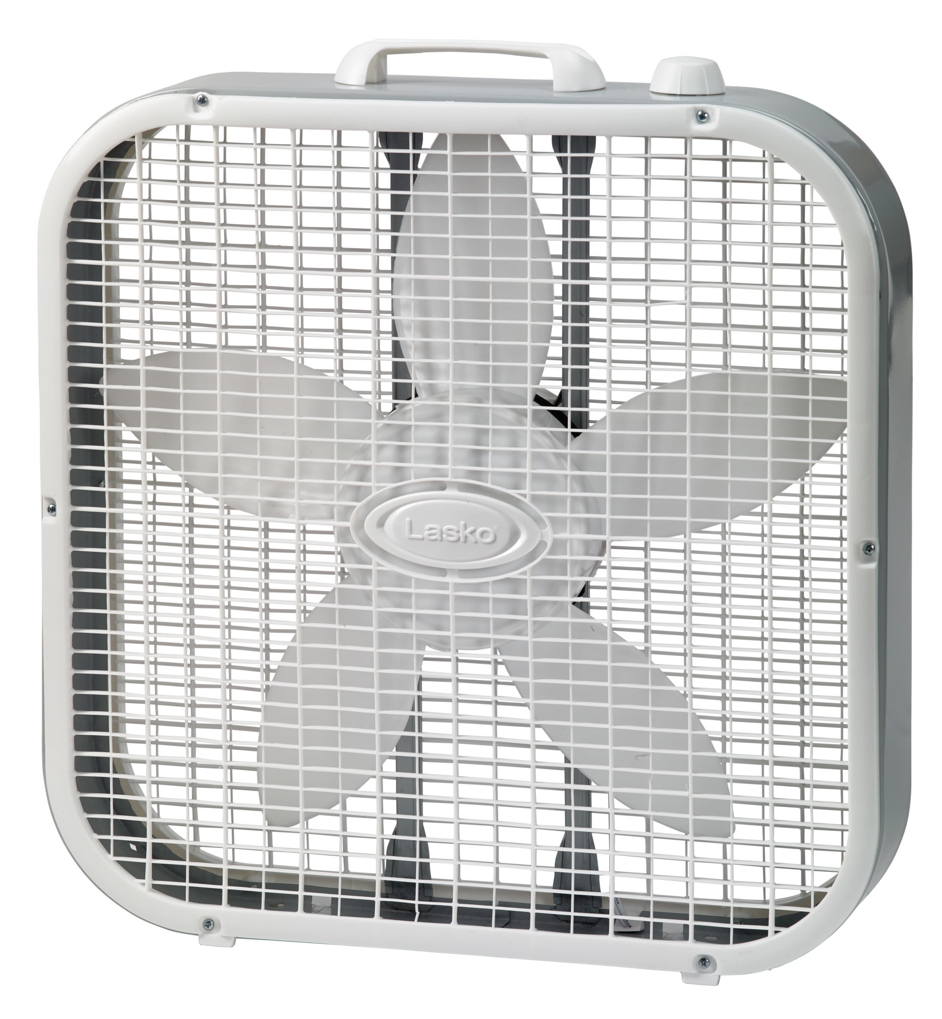 Lasko 20 Energy Efficient Box Fan with 3 Speeds, 22" H, White, B20201, New