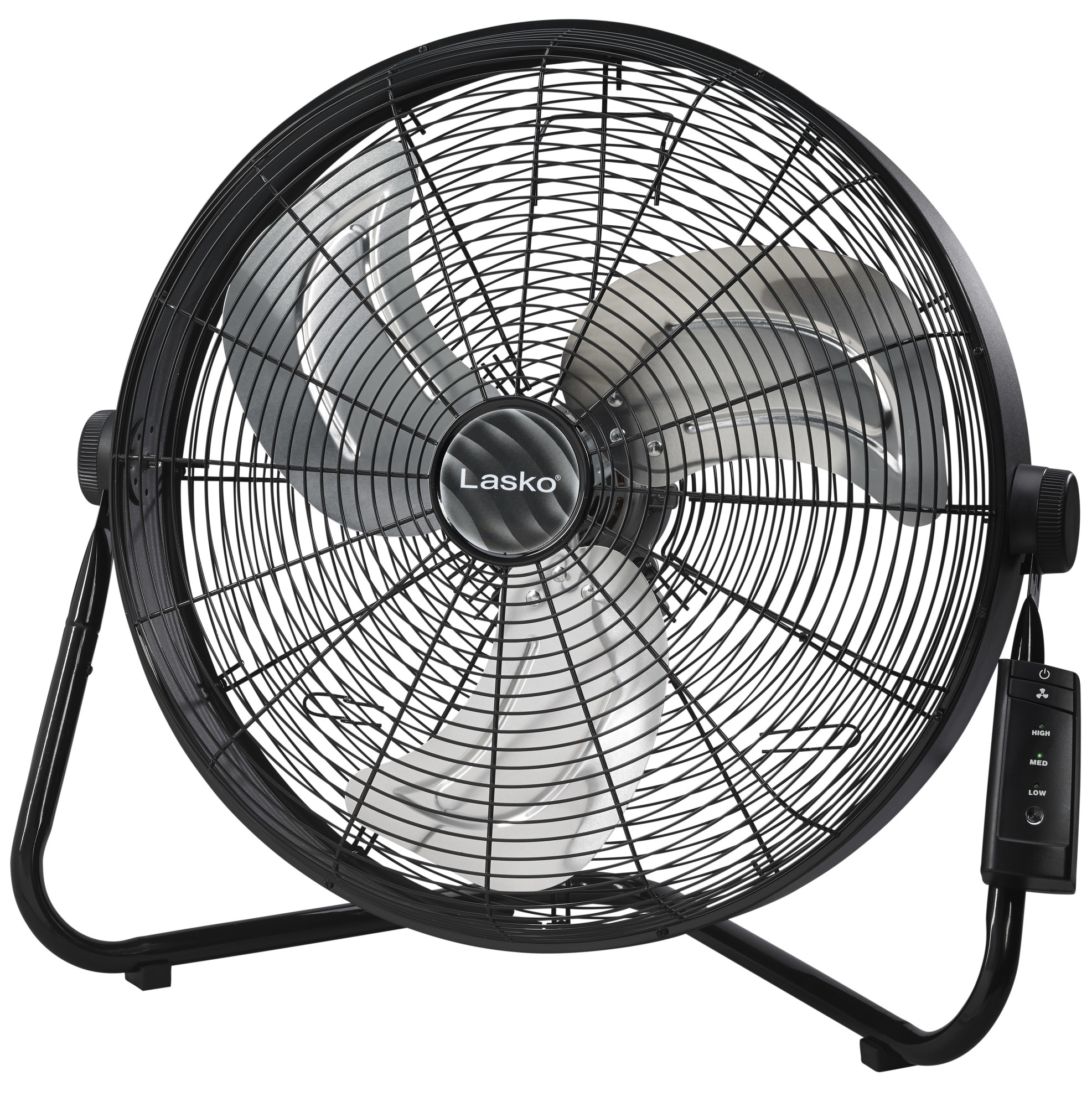 Lasko 20" High Velocity Floor Fan, Wall Mount Option and Remote, 22" H, Black, H20685, New - image 1 of 6