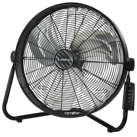 Lasko 20" High Velocity Floor Fan, Wall Mount Option and Remote, Black, H20685