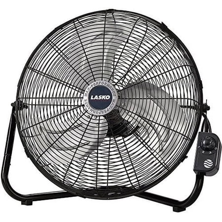 Lasko Max Performance 20" 3-Speed Wall Mounted Floor Fan, Black, 2264QM