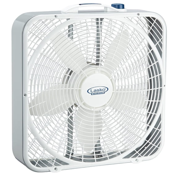 Lasko Weather-Shield Performance Box Fan 3720 - Wind Ring System, 3 Speeds - 20 Inch