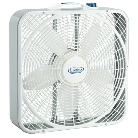 Lasko 20" Weather-Shield Performance 3-Speed Box Fan, 2000 CFM, White, 3720